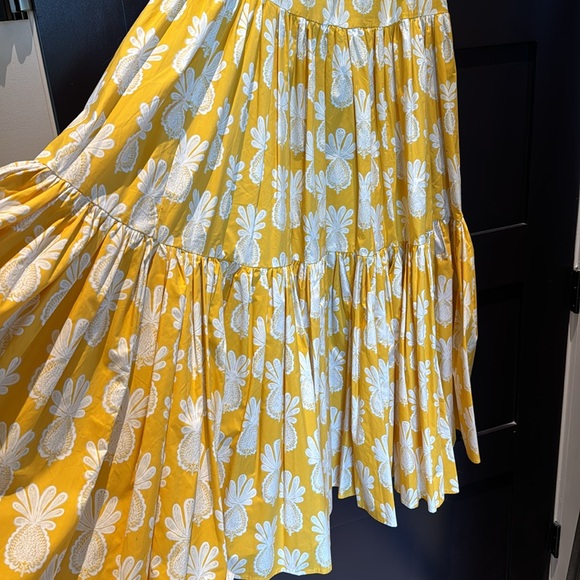 La Double J Yellow & White Pineapple Print Maxi - The Big Skirt - Picture 5 of 10
